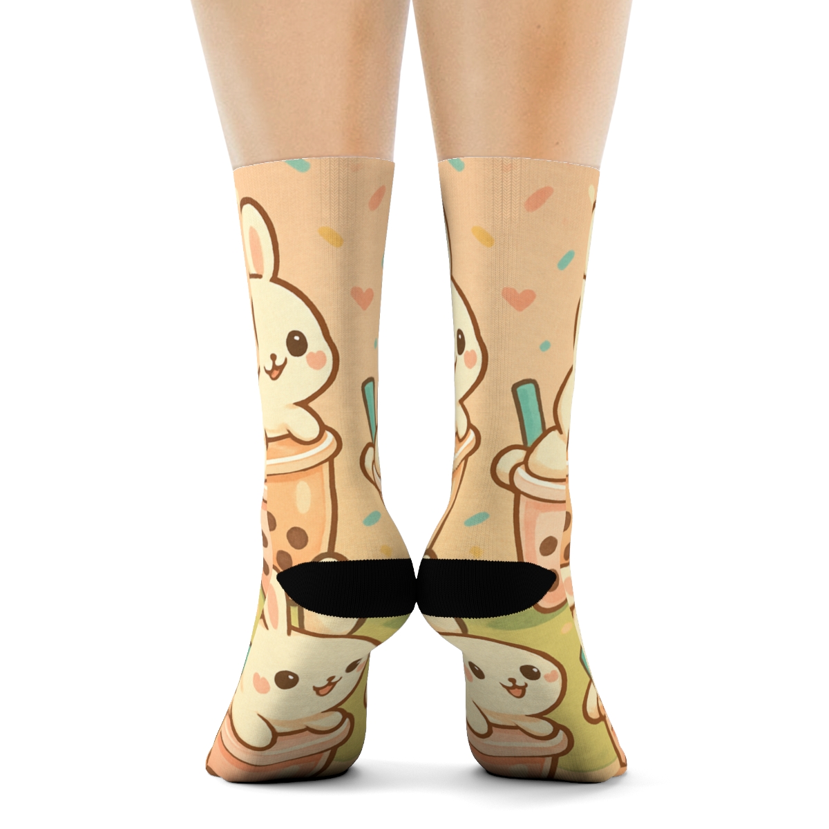 Bubble Tea Bunny Parade designer logo socks