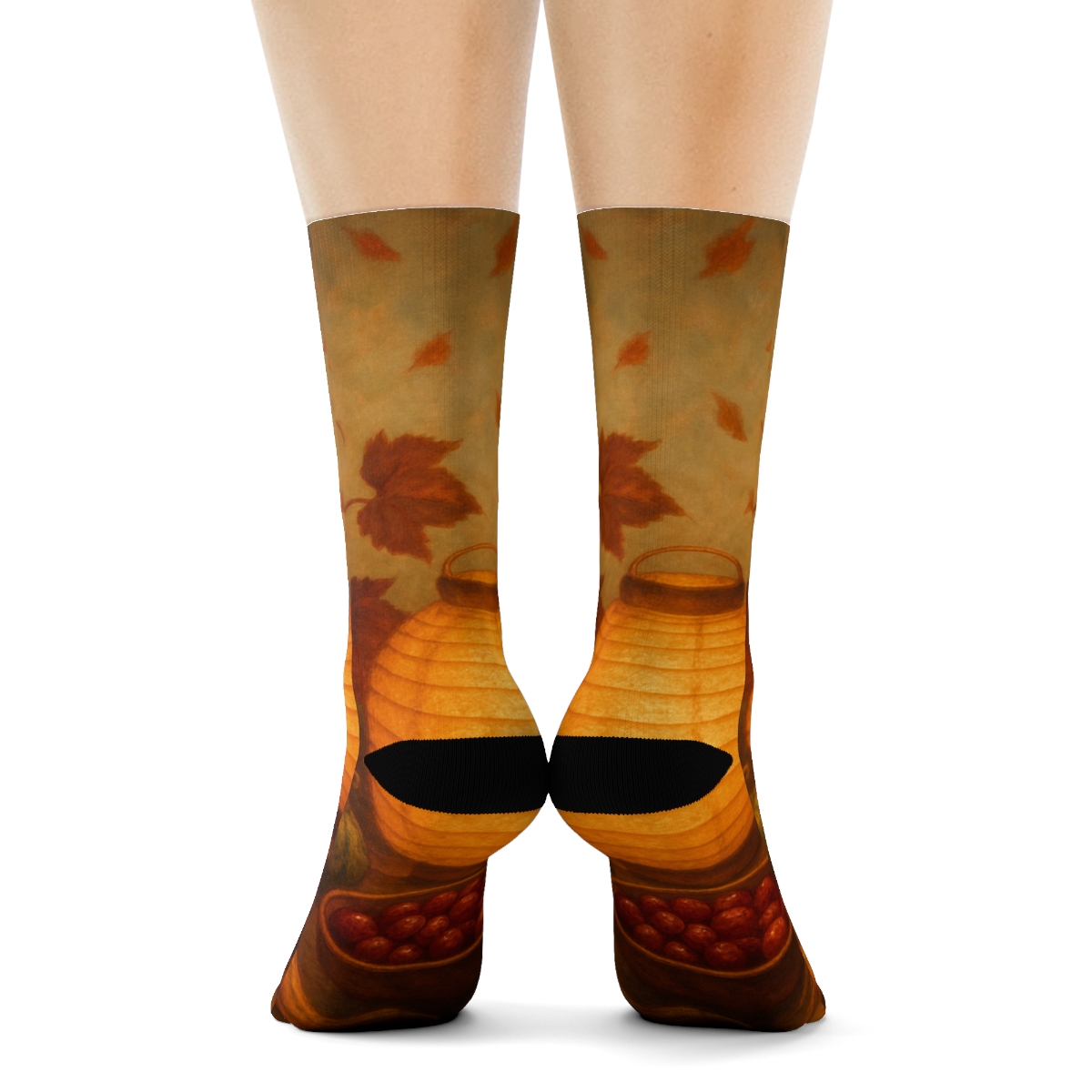 Autumn Equinox Lantern Harvest comfortable cotton socks