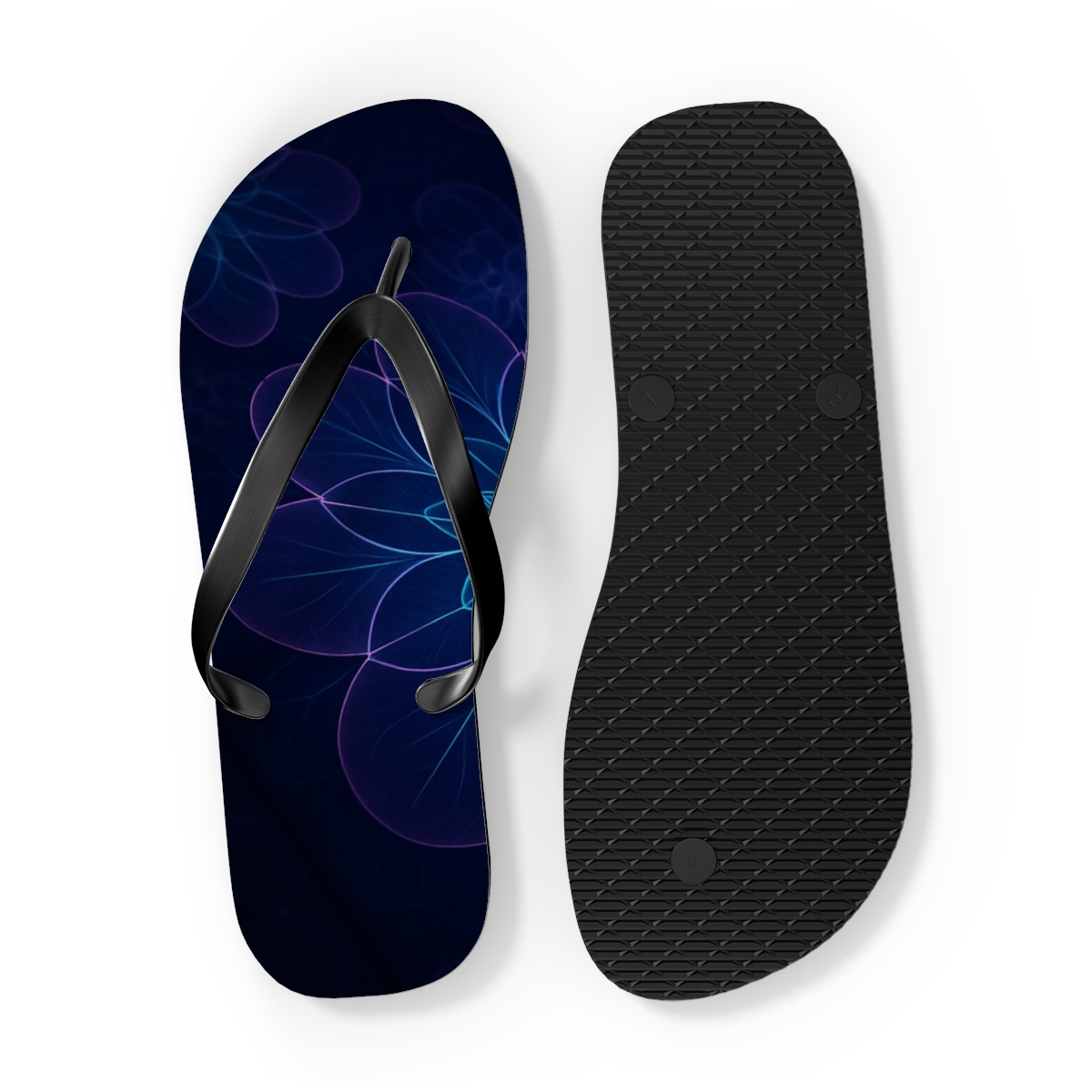 Orchid Loop Interference personalized beach flip flops