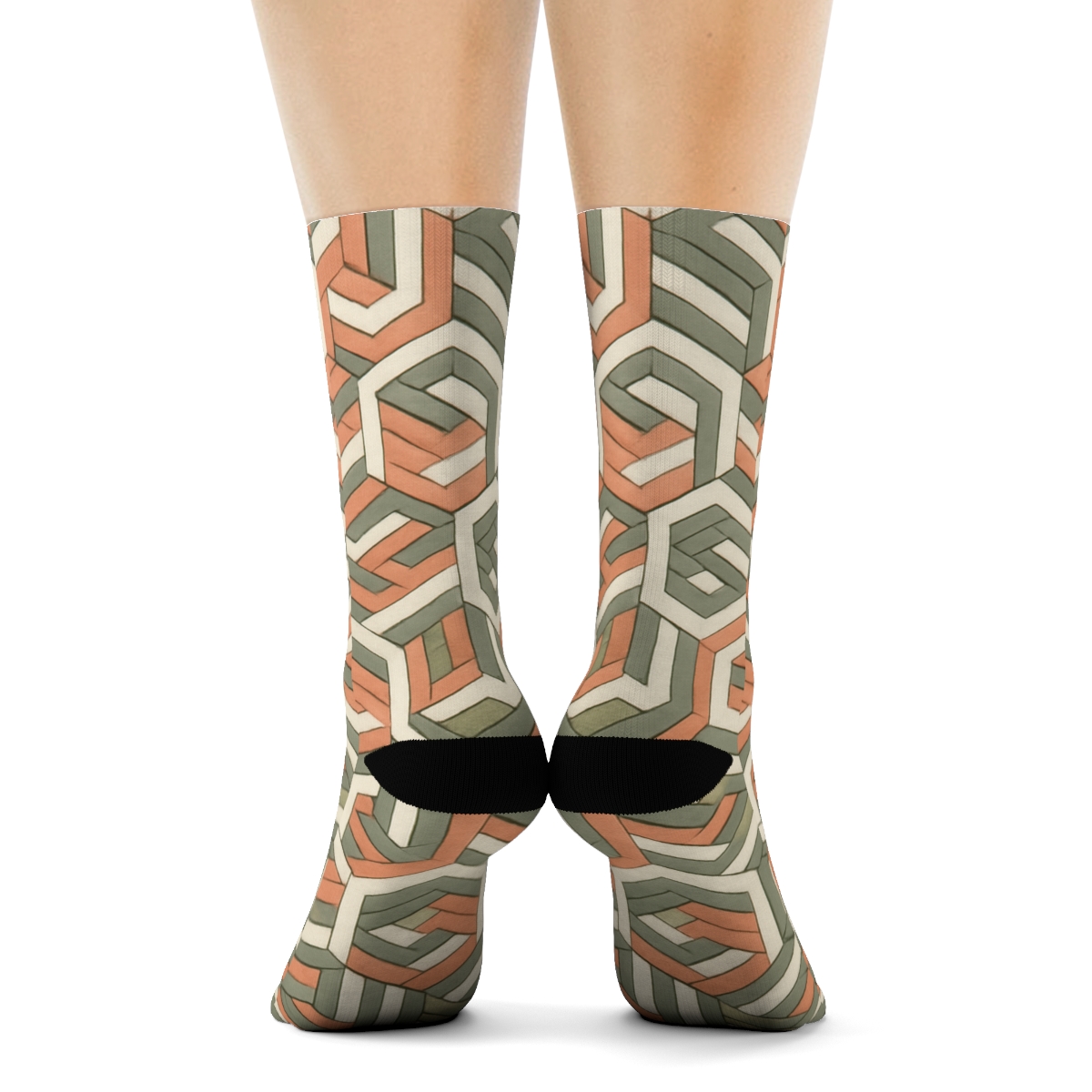 Hex Weave Phase Tiling stylish patterned socks