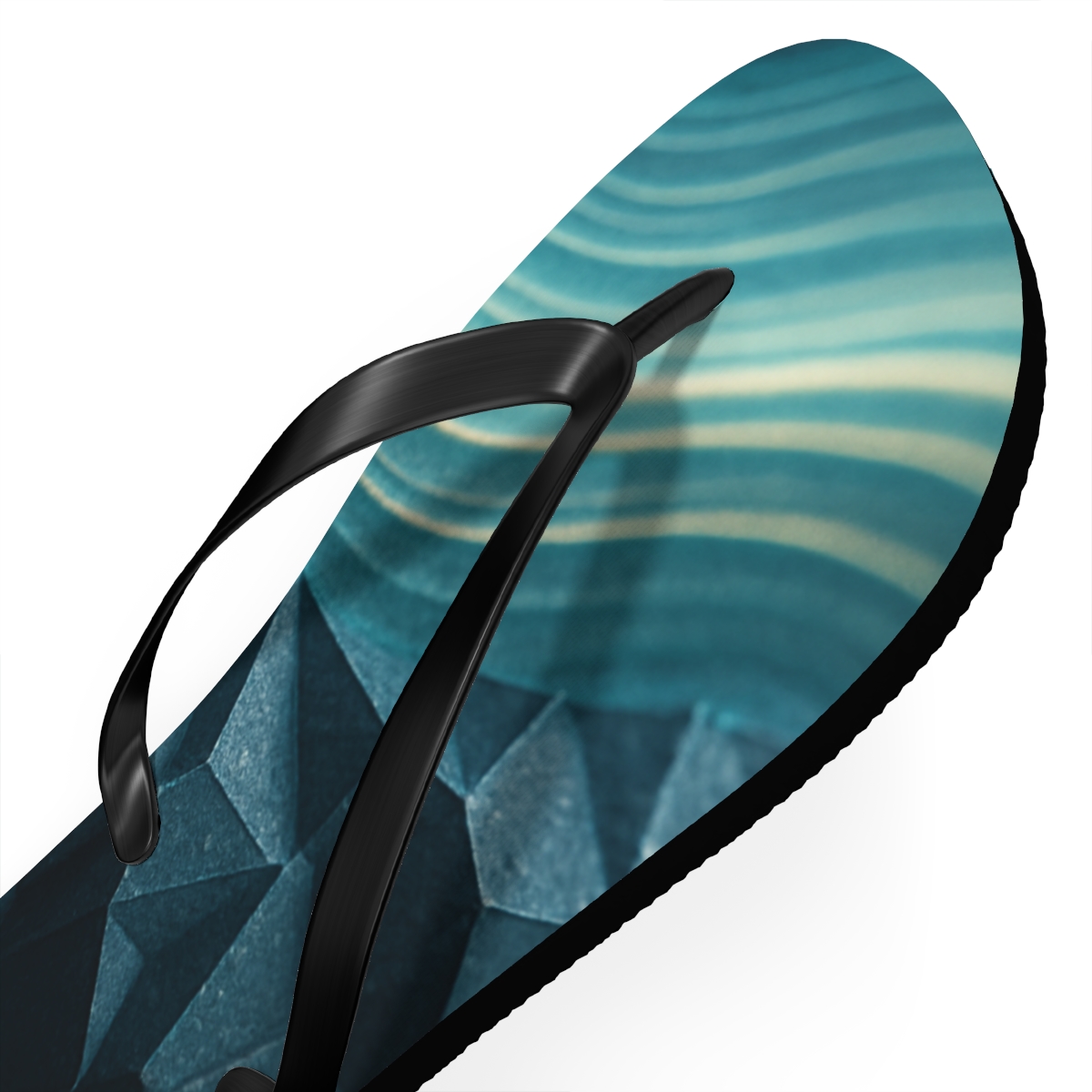 Mineral Facet Wavefront colorful rubber flip flops