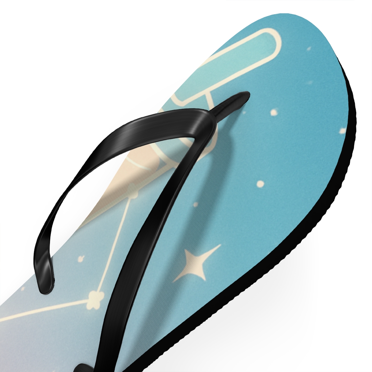 Cosmic Bubble Tea Constellation comfortable casual flip flops