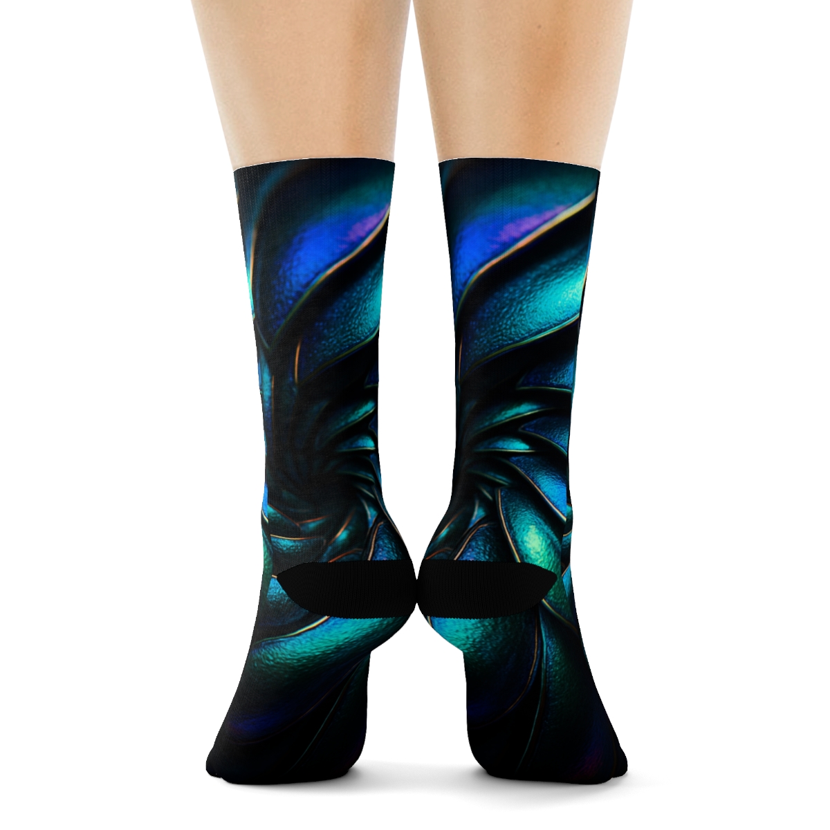 Iridescent Beetle Shell Prism warm winter socks