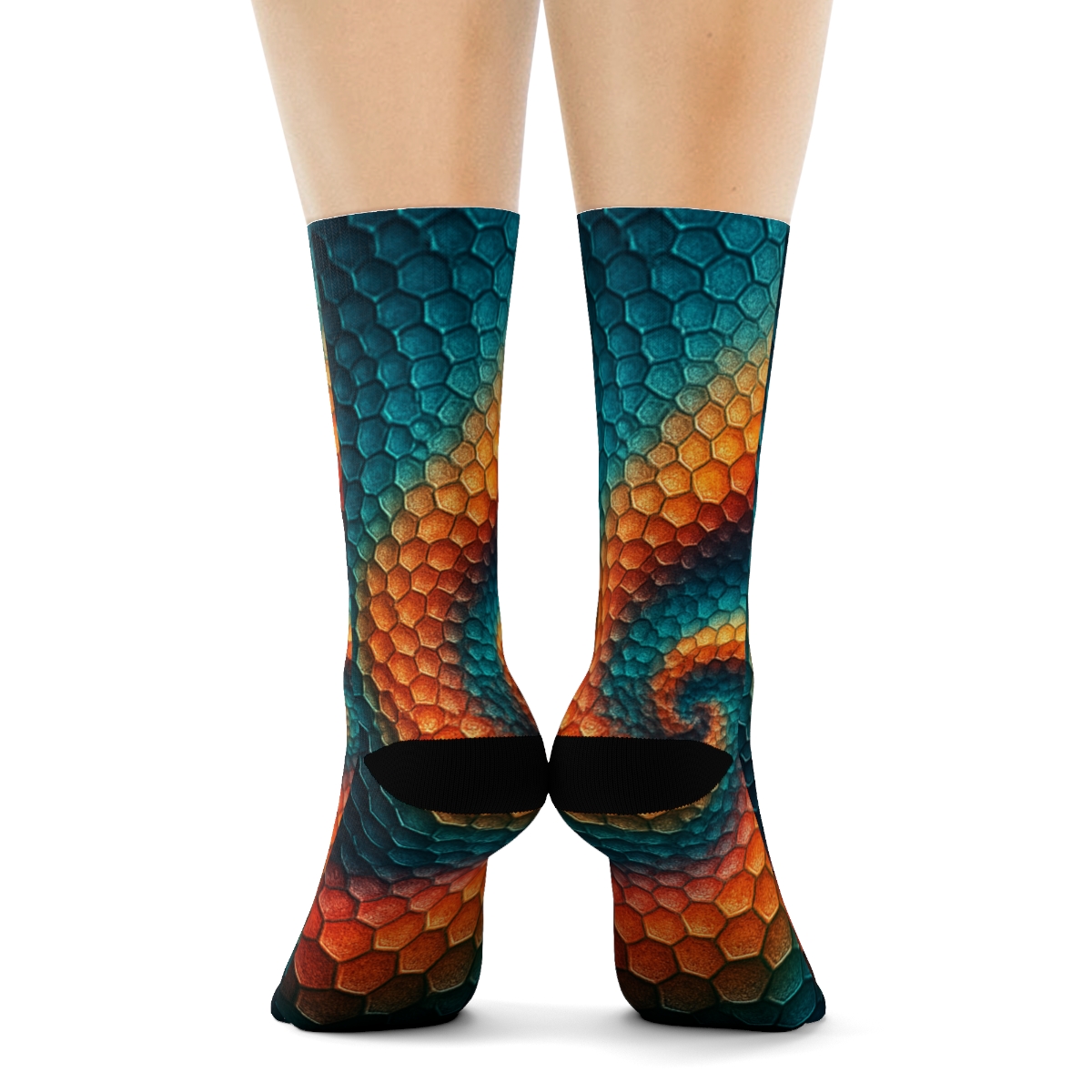Chromatophore Pulse Mosaic comfortable cotton socks