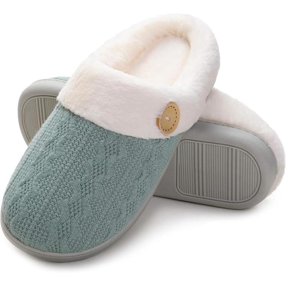 Warm Knit Slip Slippers