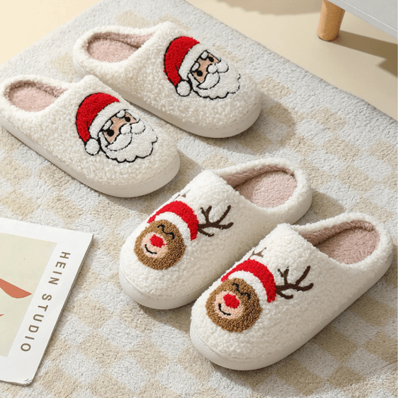 Festive Holiday Slide Slippers