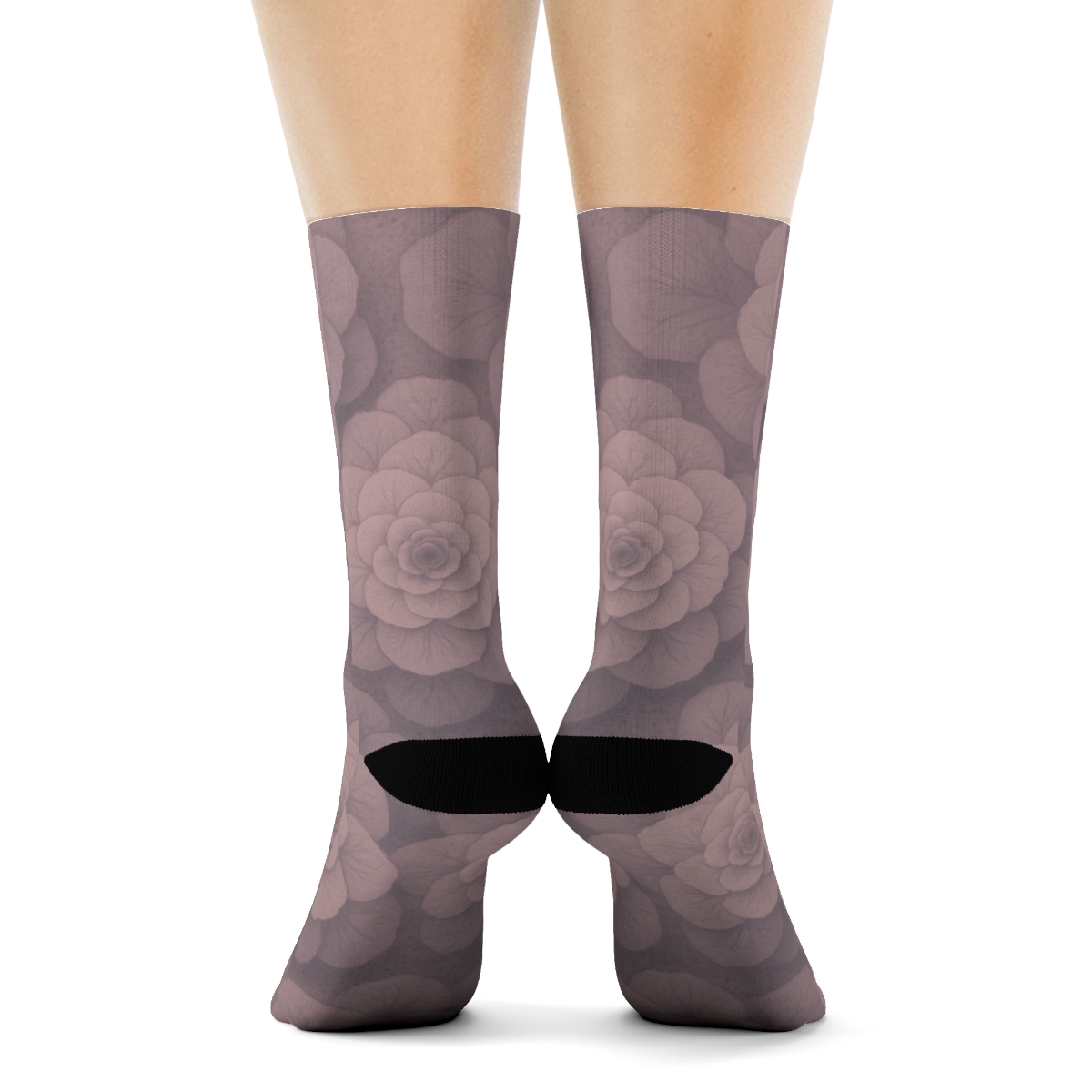 Peony Fractal Rosette Field sports performance socks