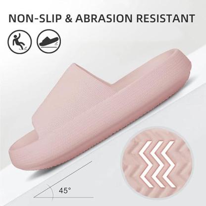 Comfy Cushioned Thick Sole Slides – All Day Support-Cloud Cushion Slides