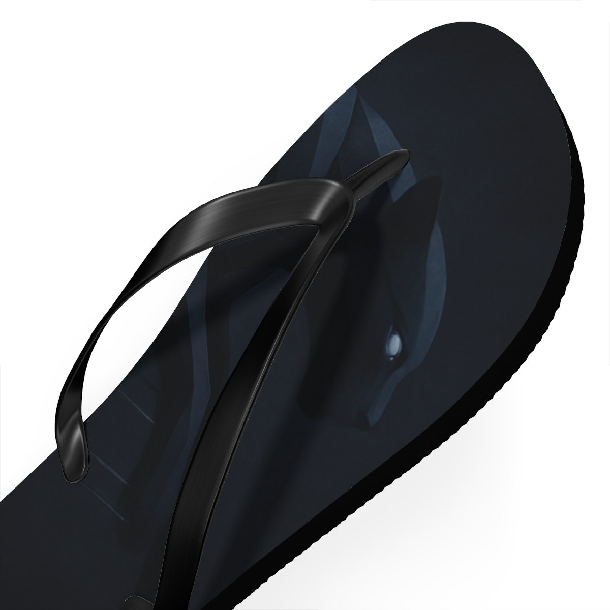 Shadow Leap Of The Midnight Panther custom flip flops