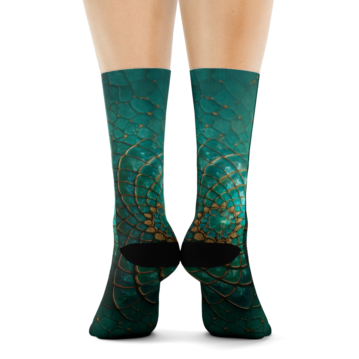 Iridescent Beetle Mosaic unique printed socks