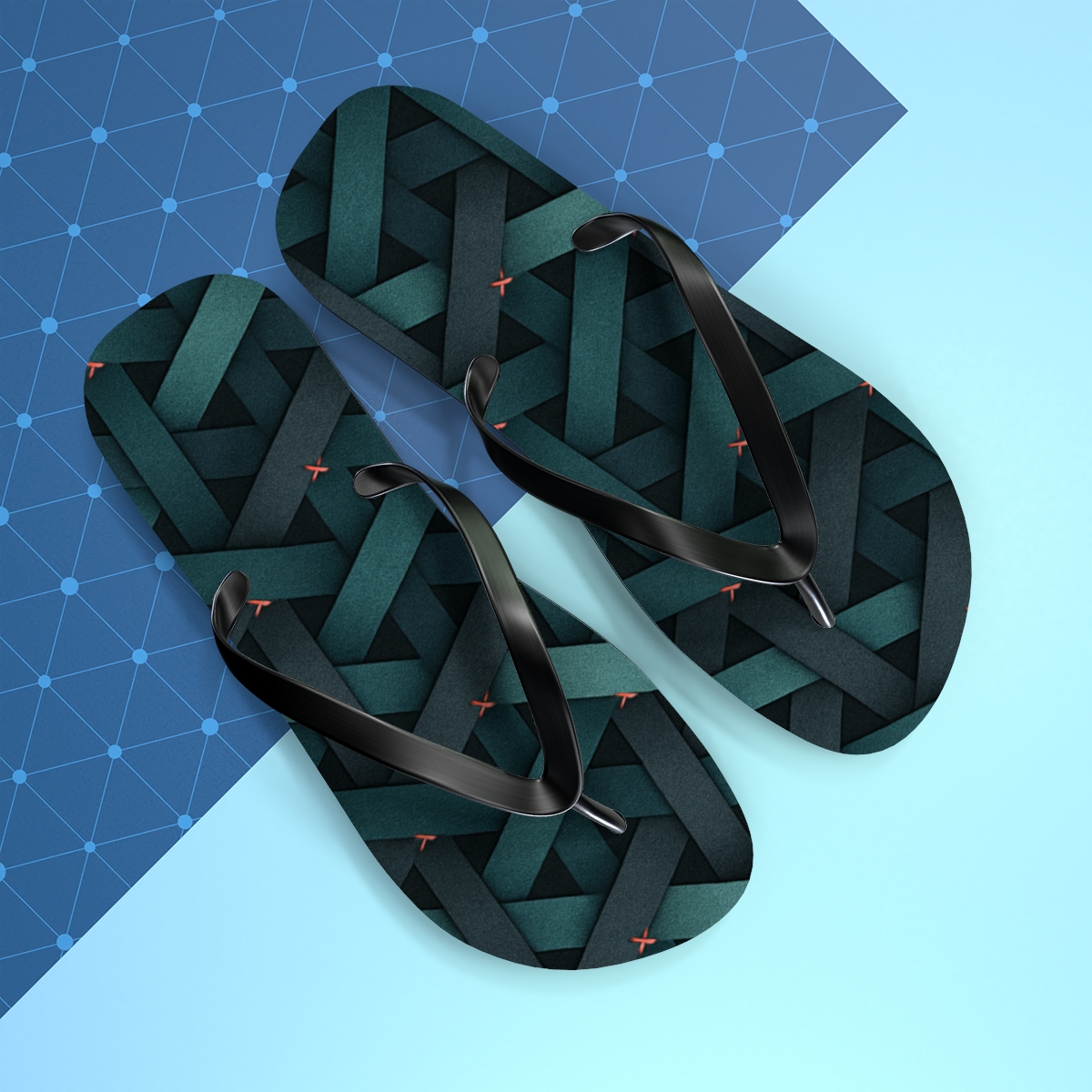 Hex Weave Gradient Tessellation soft sole flip flops