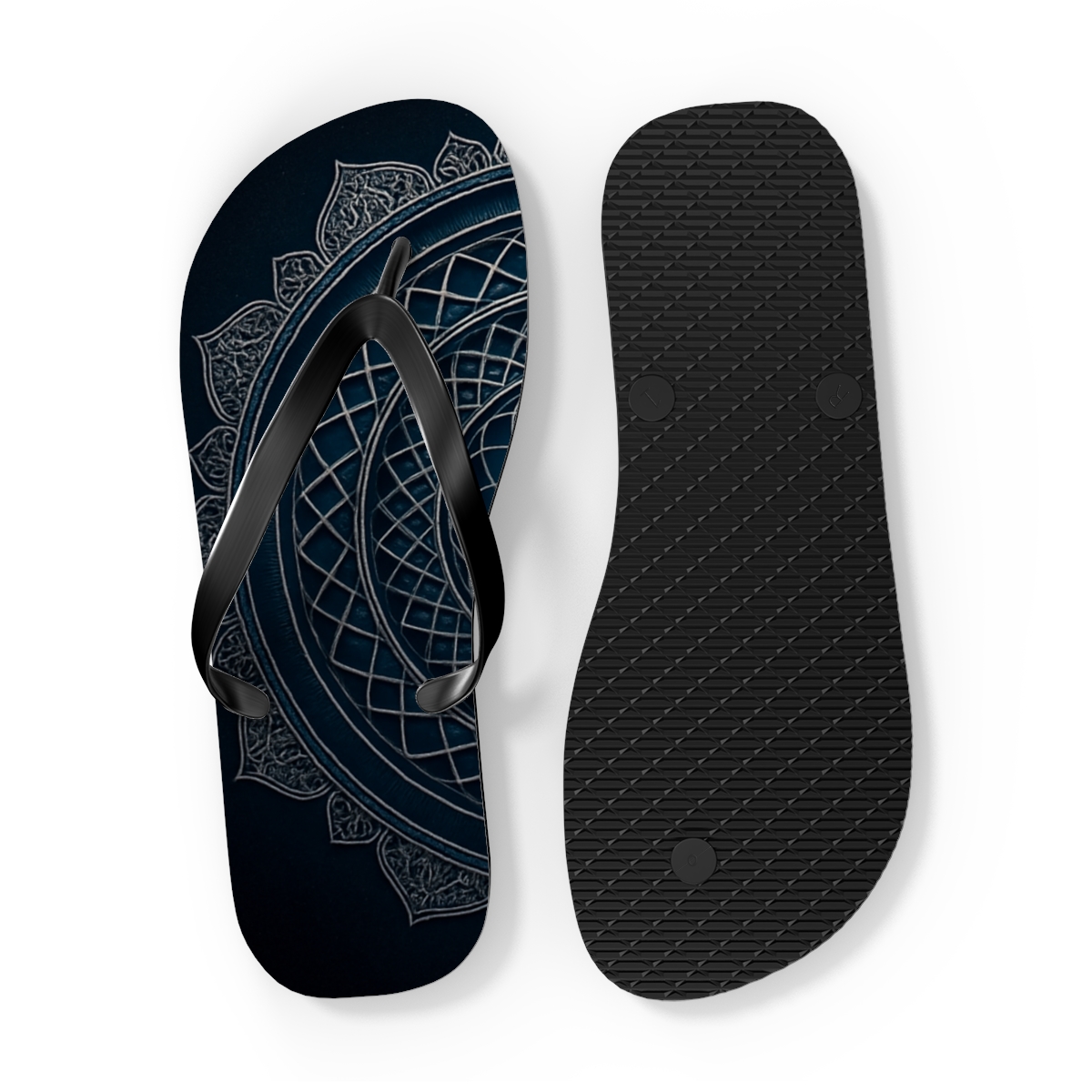 Nebula Lattice Halo unique graphic flip flops