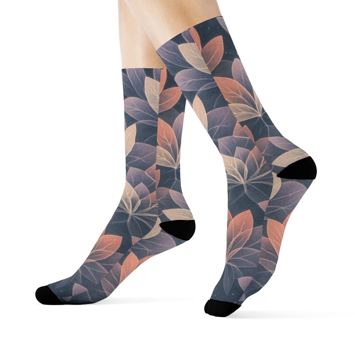 Cosmic Peony Lattice Drift sports performance socks