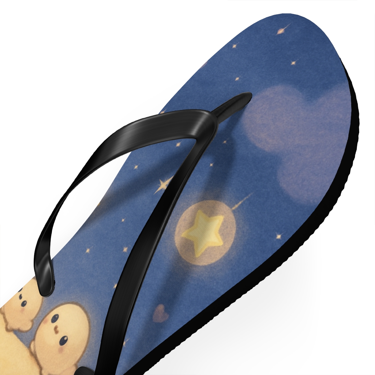 Sleepy Moon Dumpling Parade personalized beach flip flops