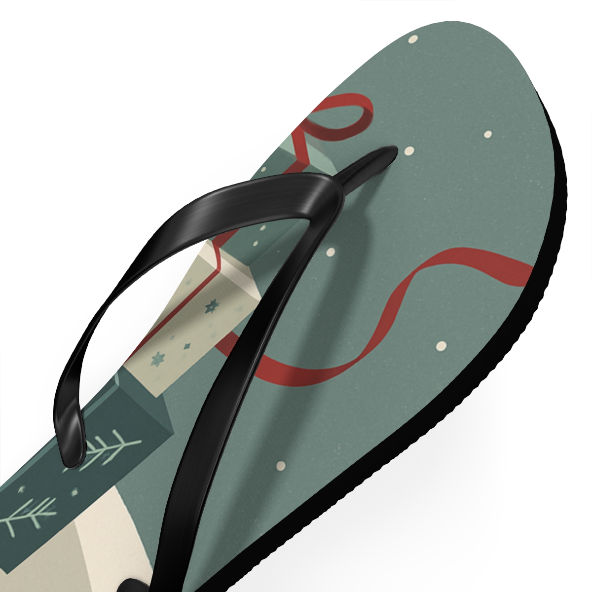 Frostbound Gift Wrap Constellations personalized beach flip flops