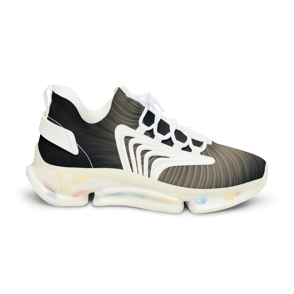 Owl Feather Silence Halo unique printed sneakers