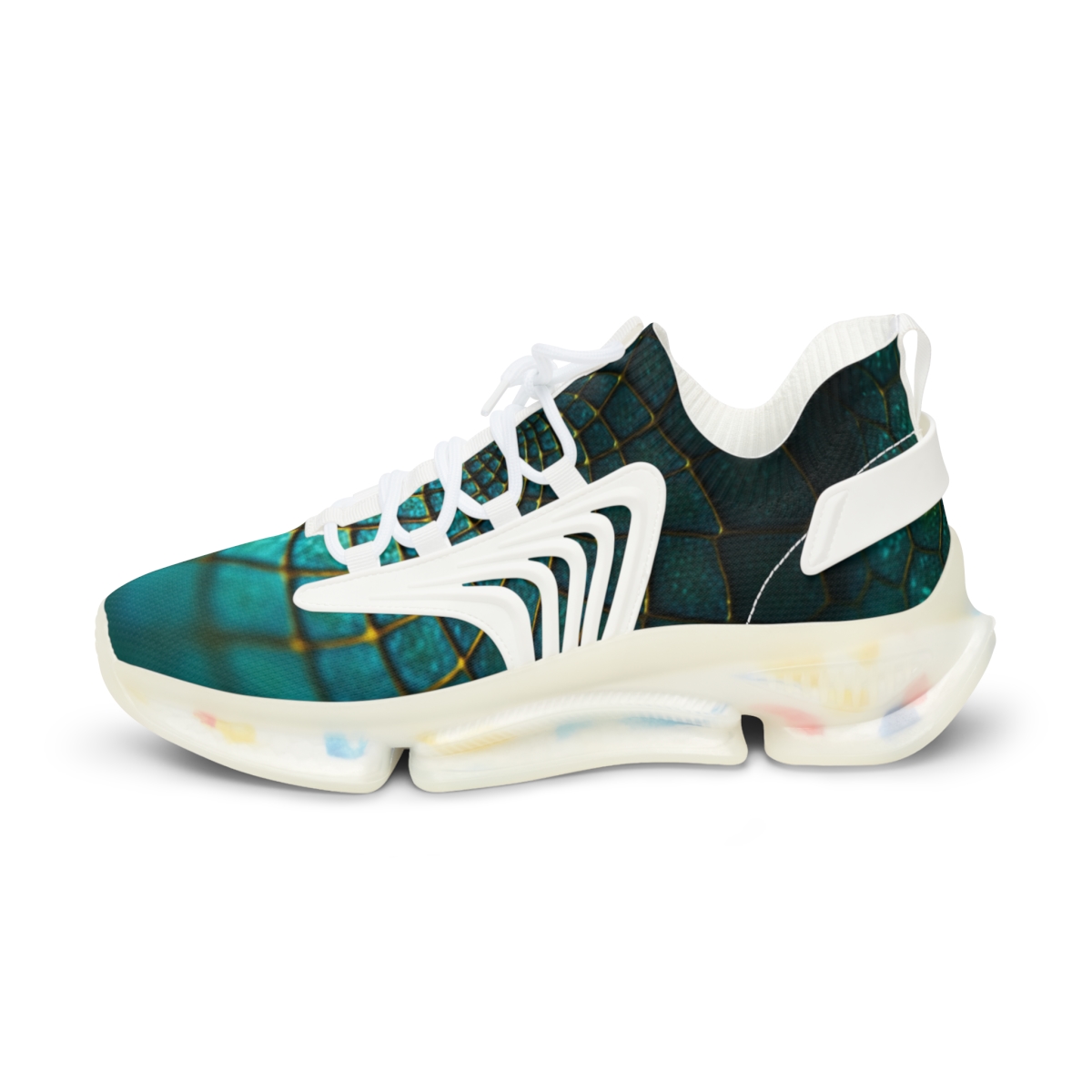 Iridescent Beetle Mosaic unique printed sneakers