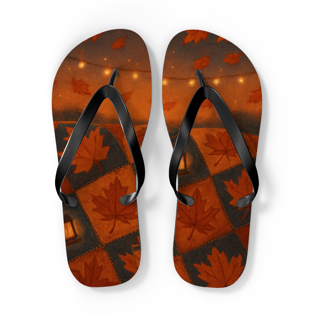 Autumn Lantern Nightfall Quilt comfortable casual flip flops