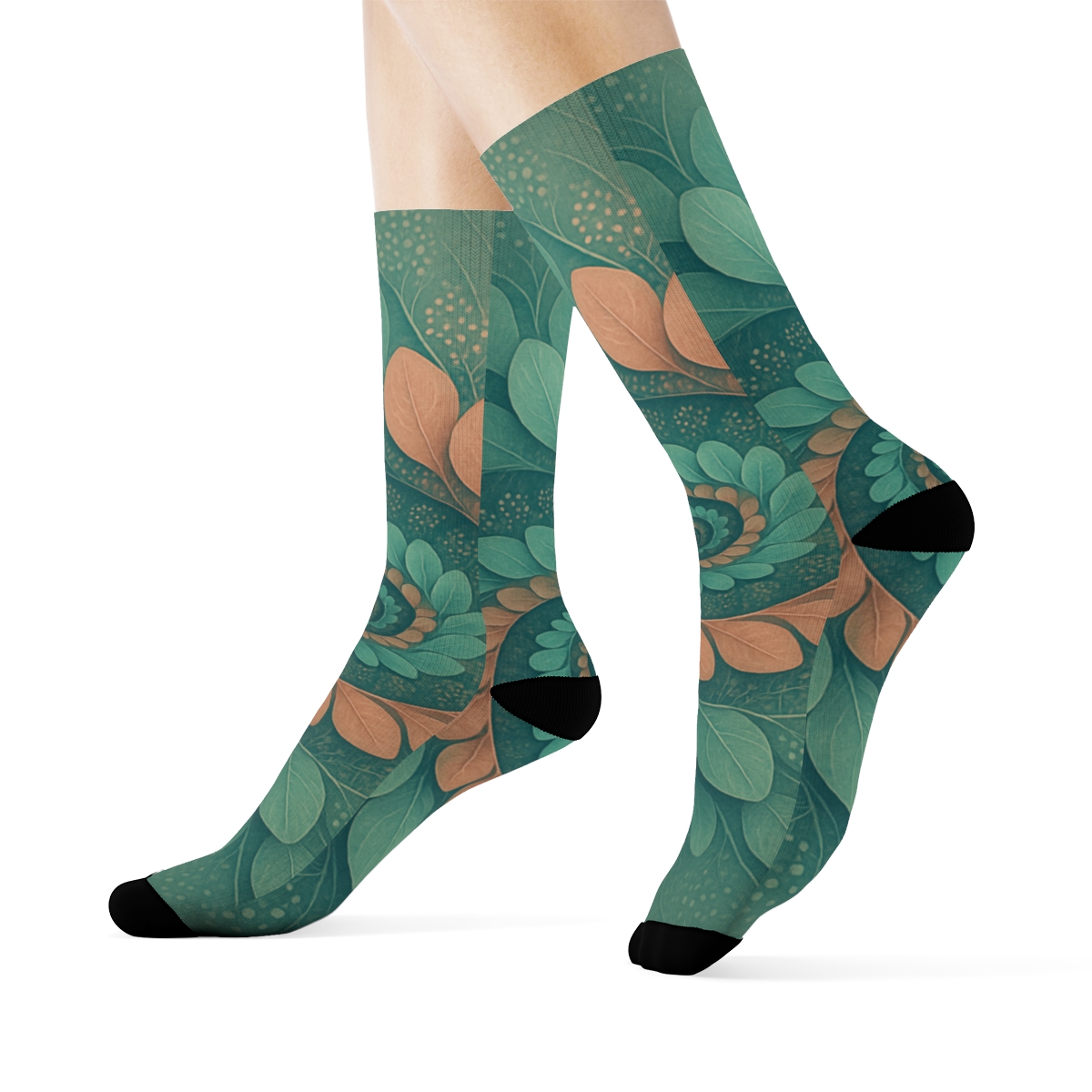 Spiral Petal Matrix trendy colorful socks