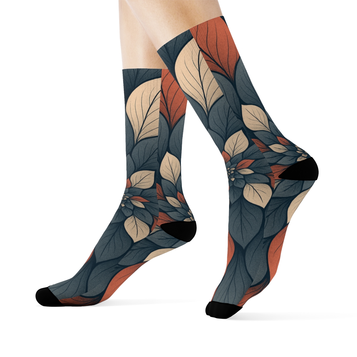 Ranunculus Coil Tessellation unique printed sockscustom socks