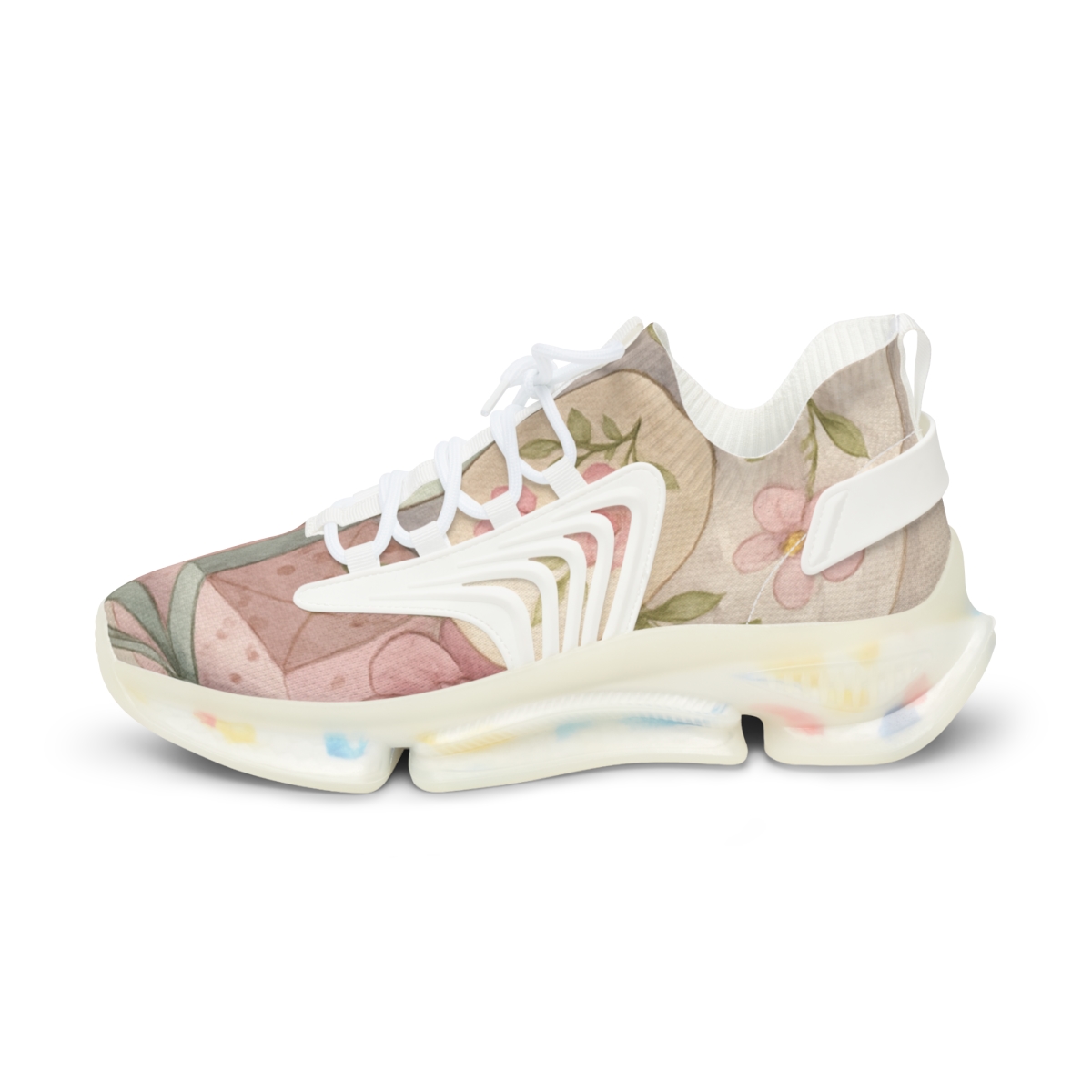 Spring Eggshell Bloom Tableau stylish casual sneakers