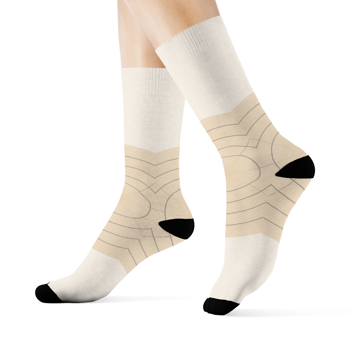 Sandstone Minimal Orbit Tile sports performance socks