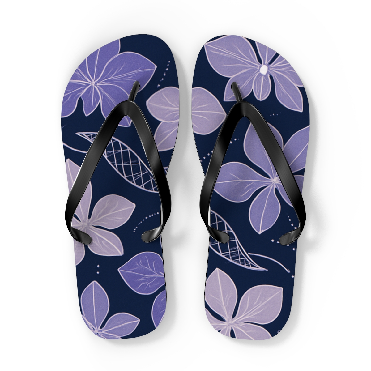 Orchid Helix Lattice designer logo flip flops