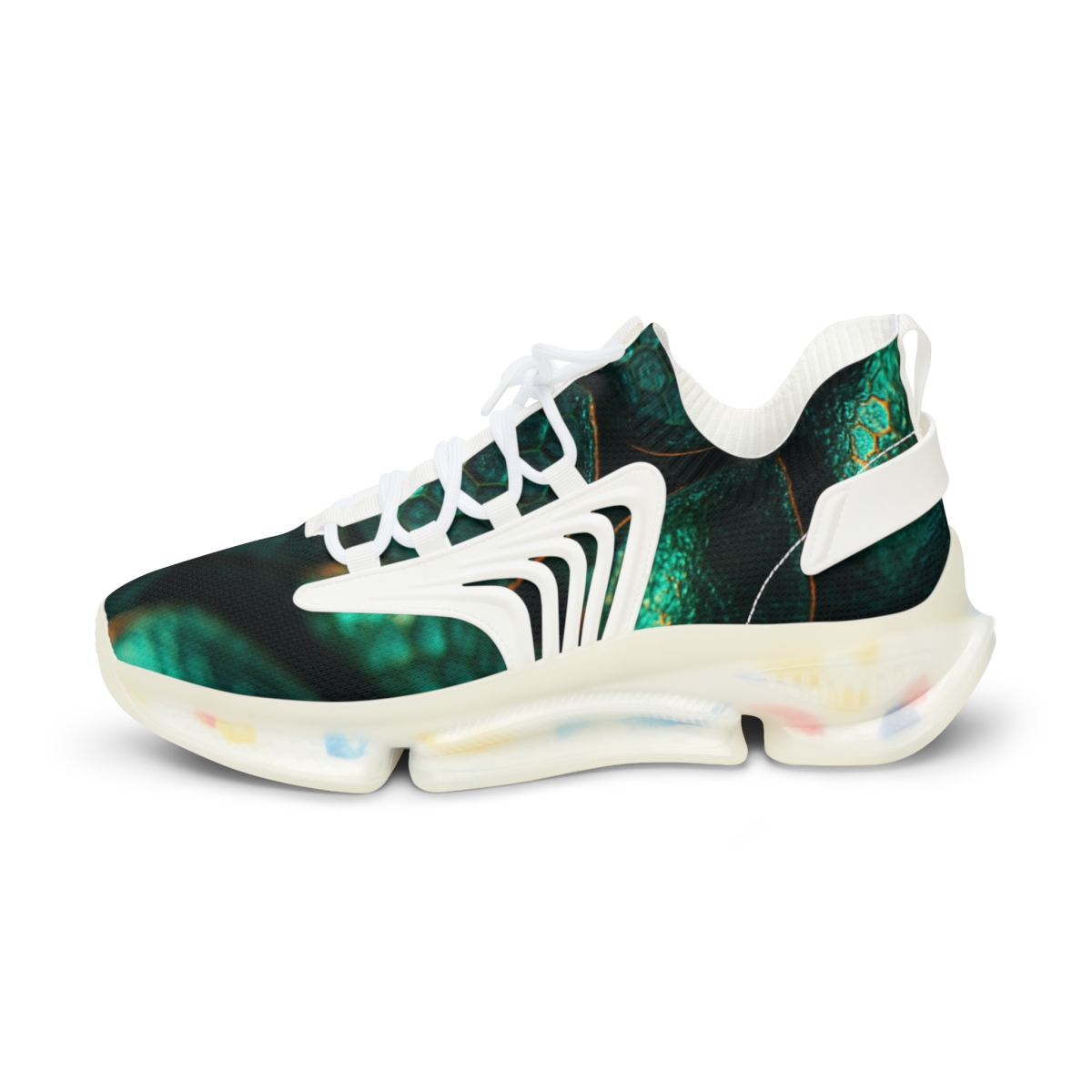Iridescent Beetle Mosaic stylish casual sneakers