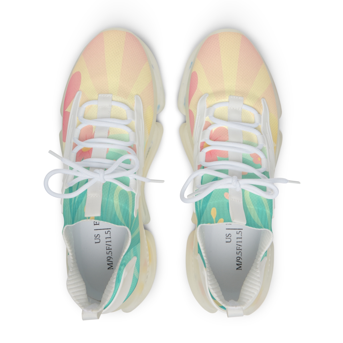Easter Dawn Ribbon Meadow unique printed sneakers