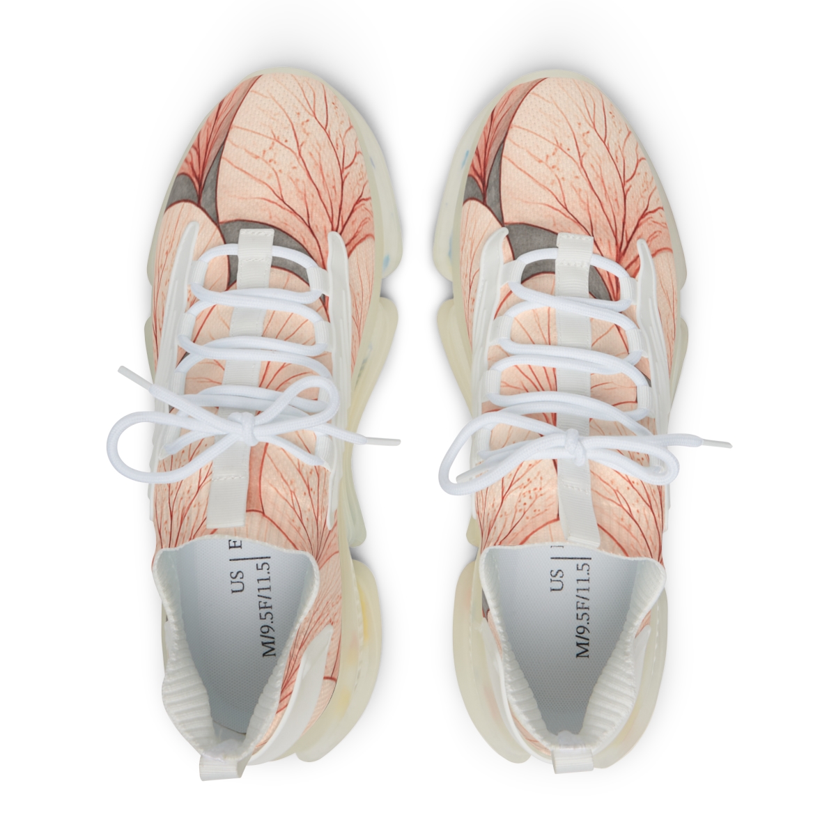 Peony Vein Fractal Array comfortable running sneakers