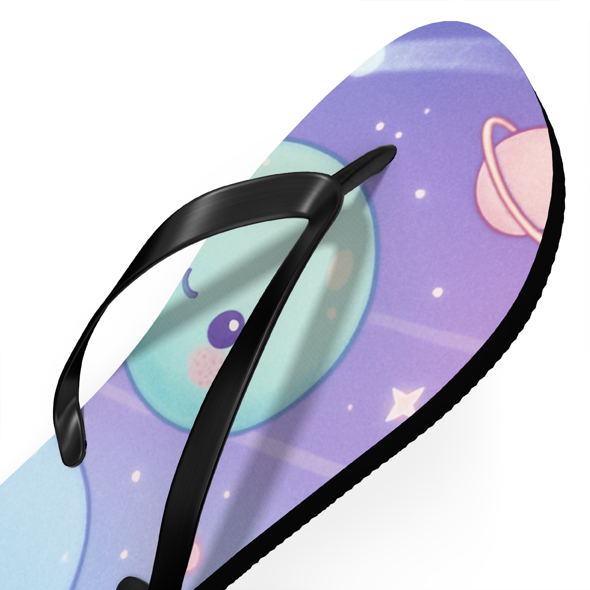 Cosmic Mochi Planet Pals colorful rubber flip flops