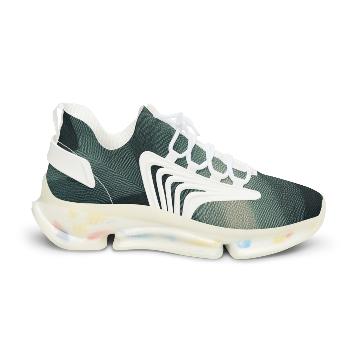 Moire Chevron Lattice unique printed sneakers