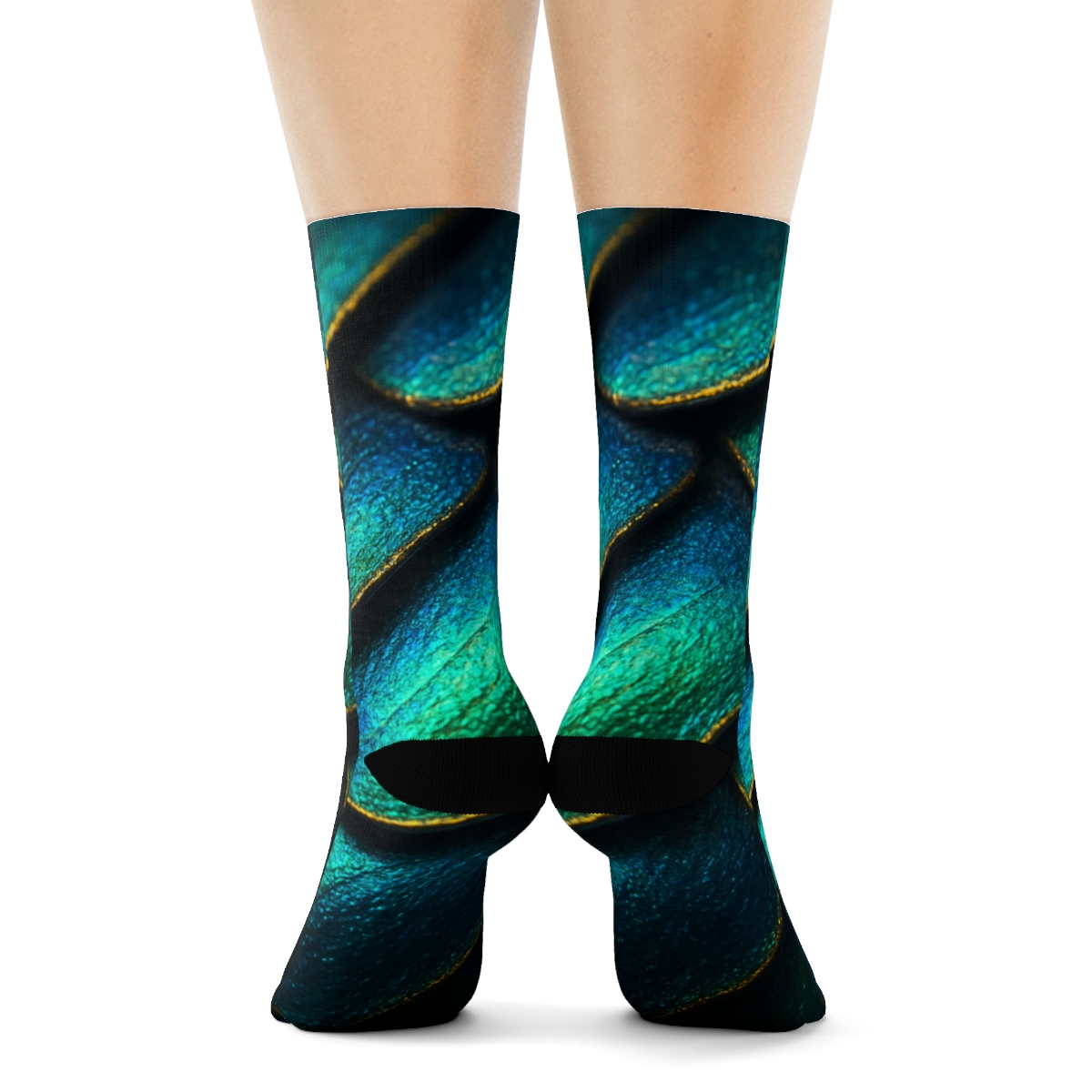 Iridescent Dance Of The Jewel Beetle stylish patterned socks