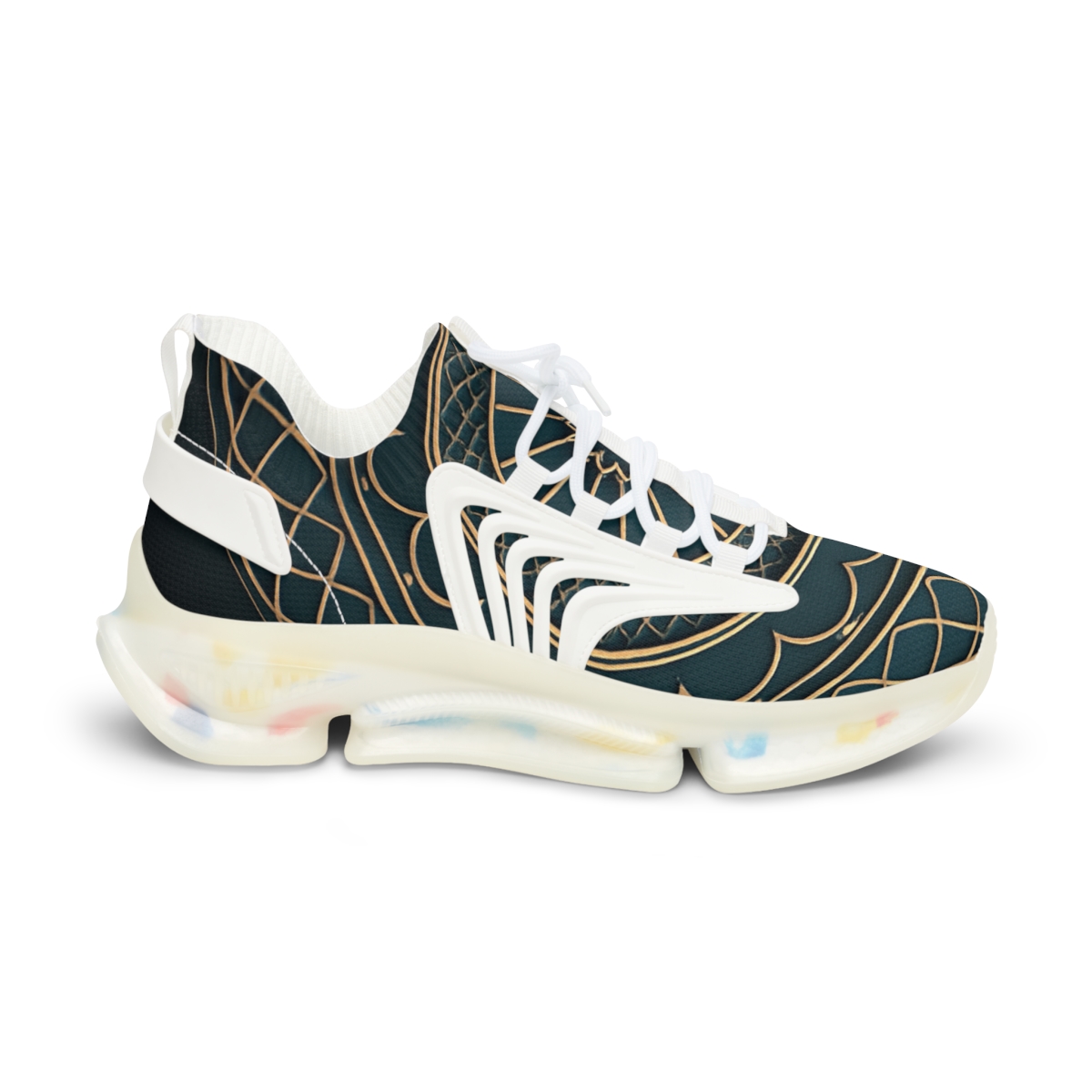 Velvet Lattice Mandala Drift personalized athletic sneakers