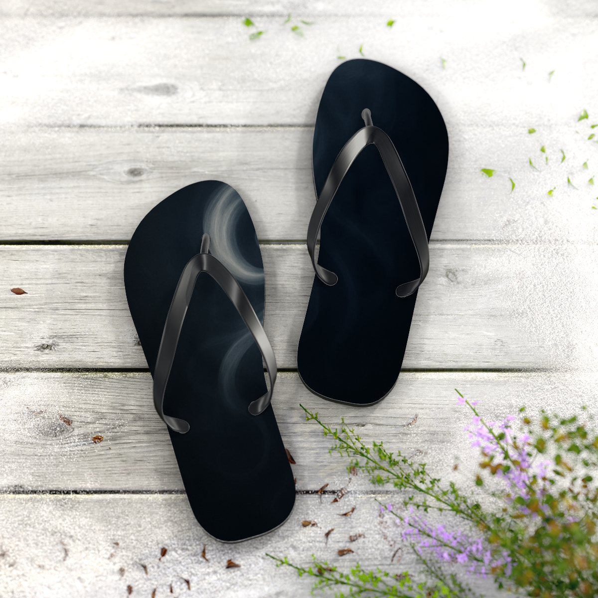 Octopus Ink Whisper Veil custom flip flops