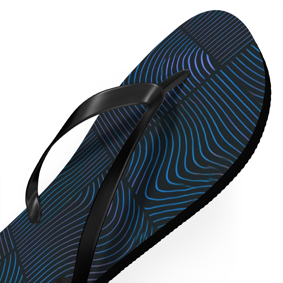 Moire Nebula Gridwarp stylish summer flip flops