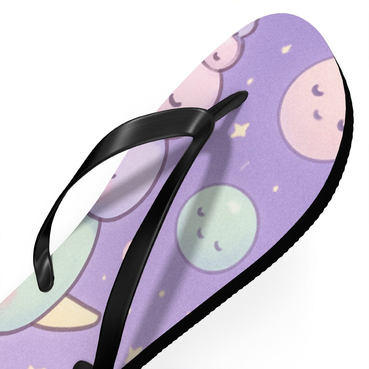 Mochi Moon Mates unique graphic flip flops