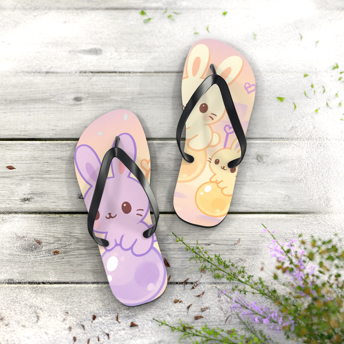 Kawaii Bubble Tea Stroll Flip Flops