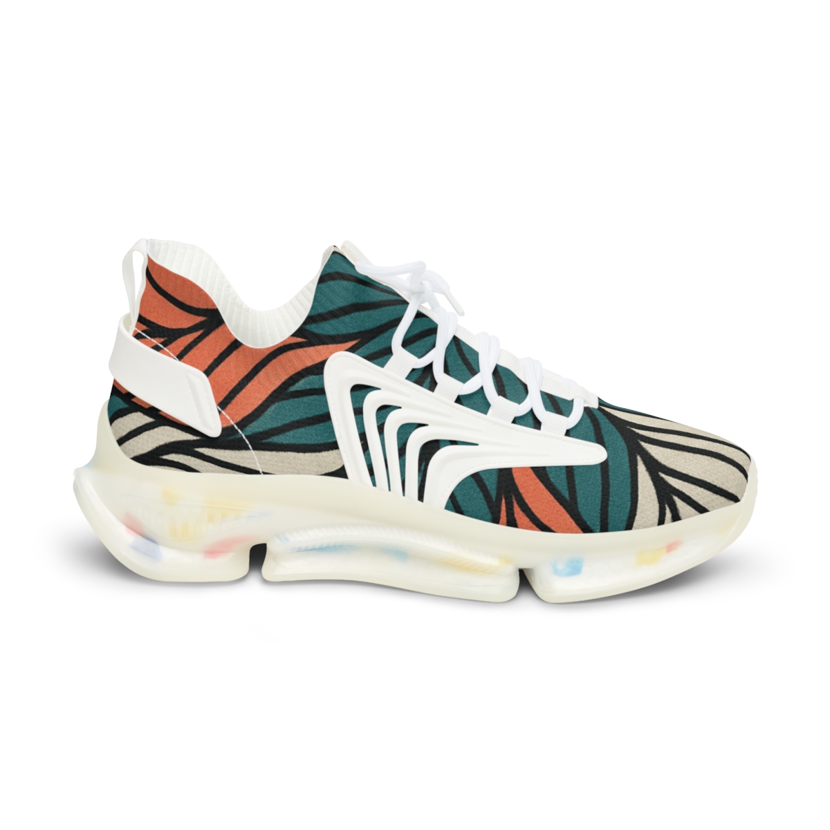 Camellia Tessellated Veinwave unique printed sneakers