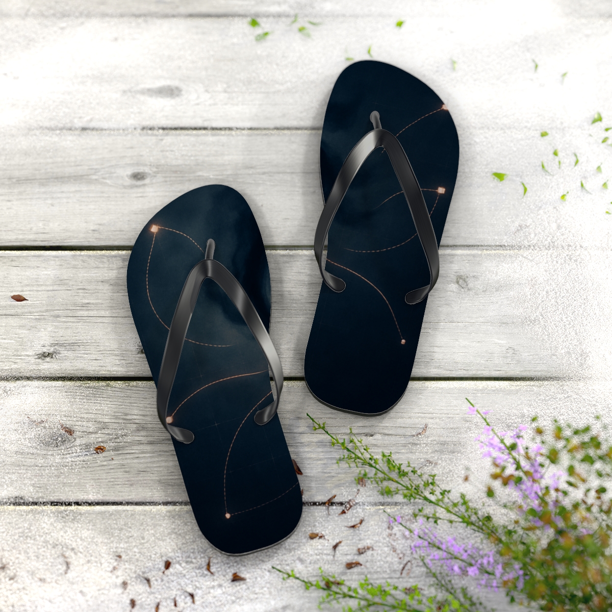 Octopus Ink Constellation Logic comfortable casual flip flops