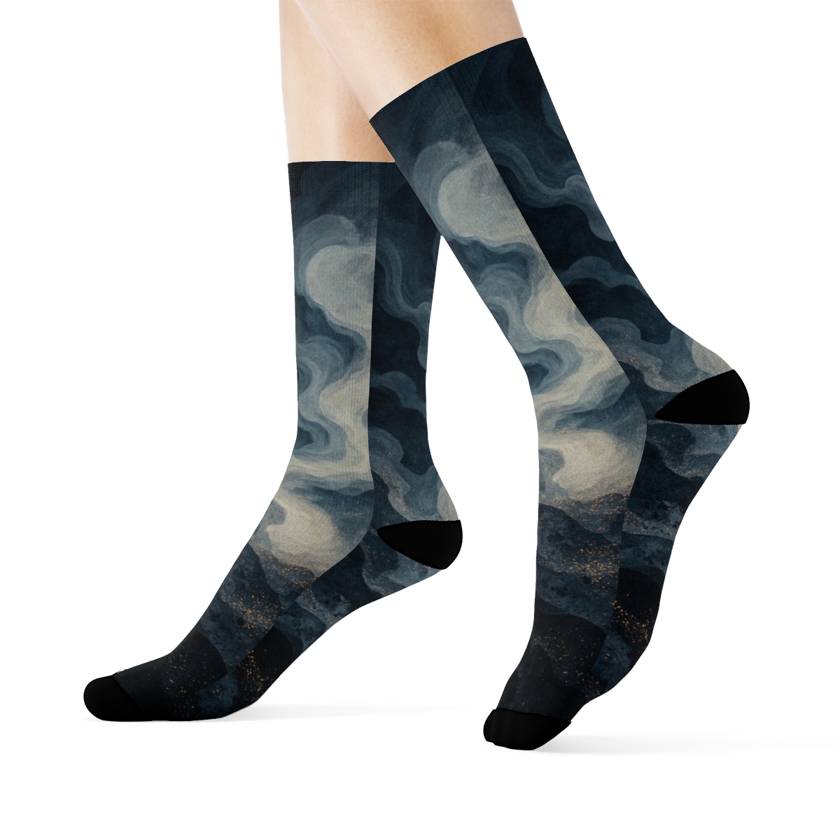 Cuttlefish Ink Mirage stylish patterned socks