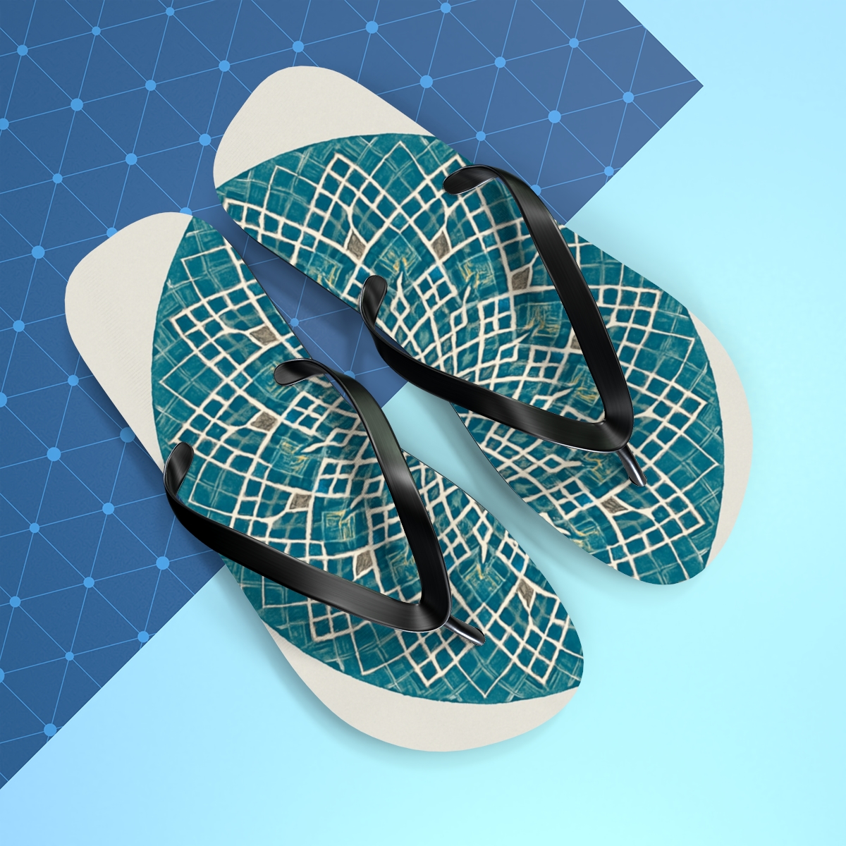 Prismatic Lattice Halo soft sole flip flops