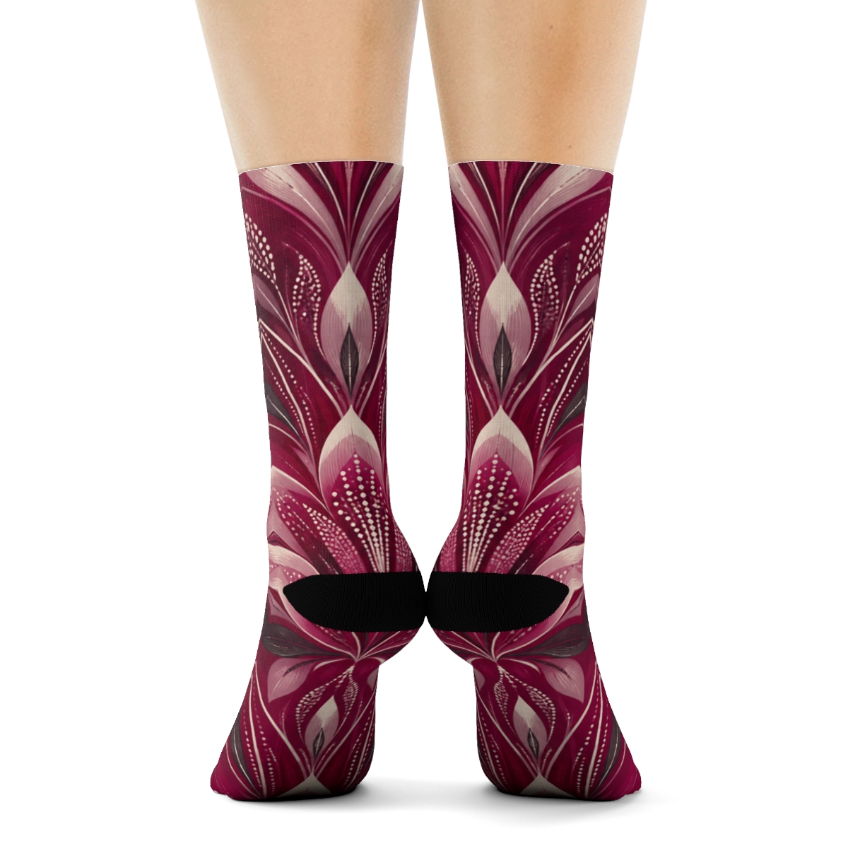 Fuchsia Meridian Dot Filament stylish patterned socks [AI-840af7cd-eac297c57b1b]