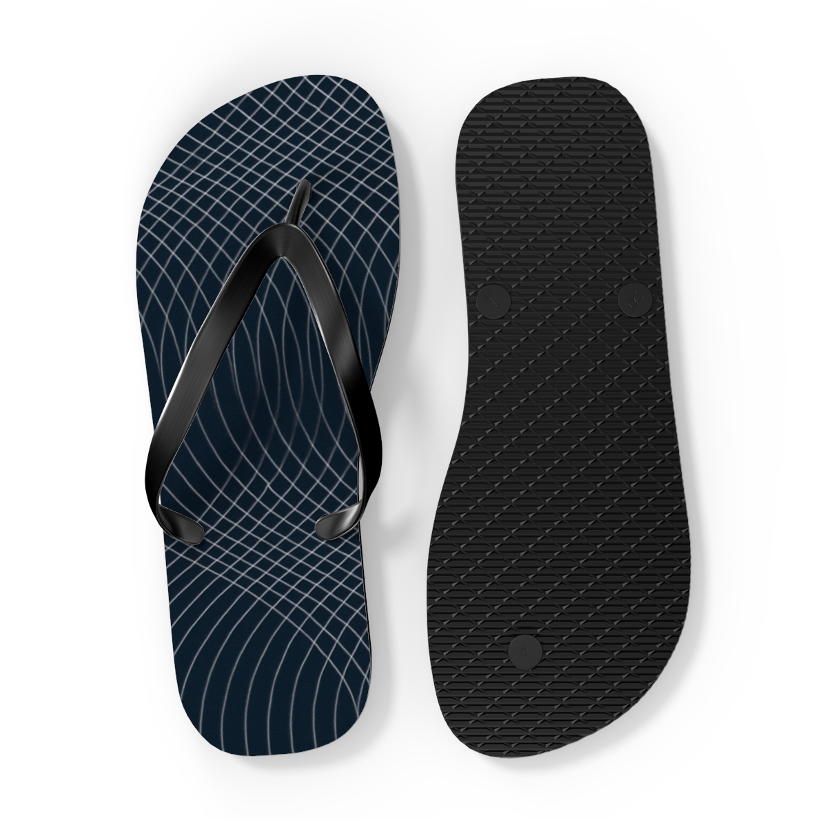Moire Orbit Weave unique graphic flip flops