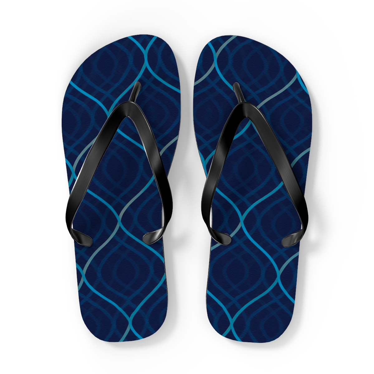 Moire Orbit Weave soft sole flip flops