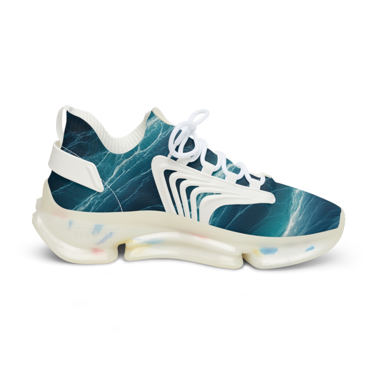 Fractured Tide Glass stylish casual sneakers