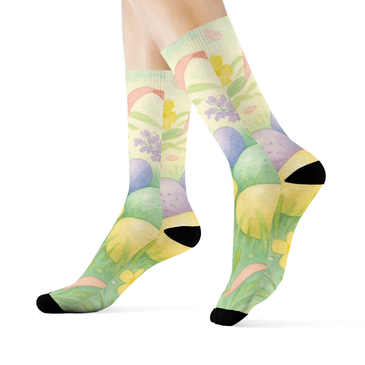 Spring Ribbon Egg Garden personalized cozy socks