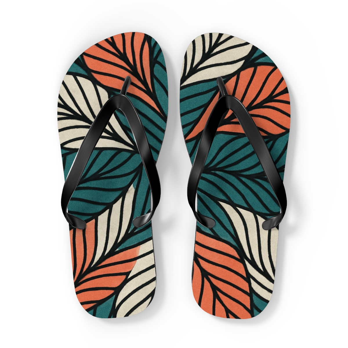 Camellia Tessellated Veinwave stylish summer flip flops