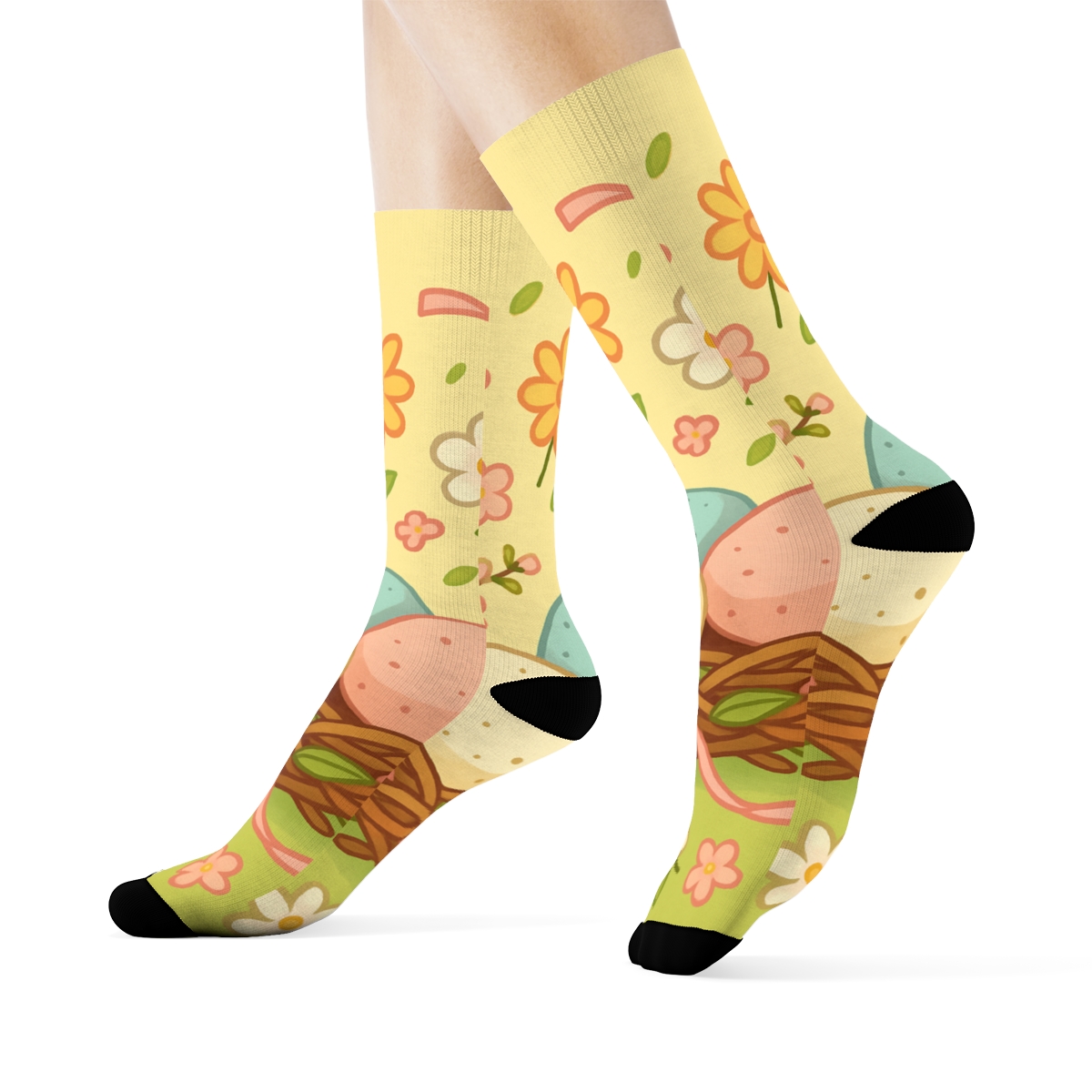 Spring Ribbon Nest Celebration designer logo socks