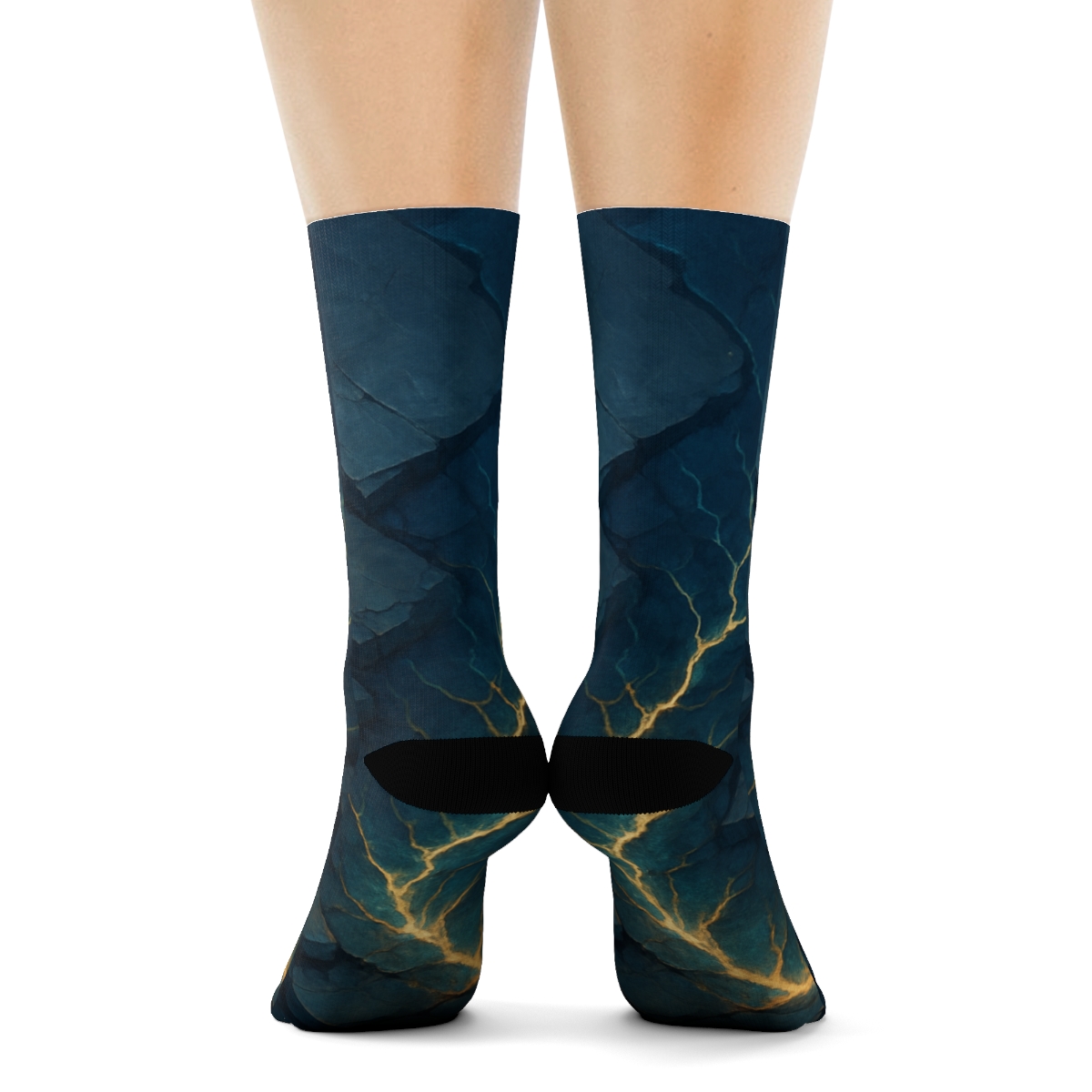 Prismatic Fault Line Cascade designer logo socks